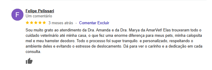 Avaliação de Cliente